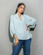 Light Blue Ladies Tops - Image 4