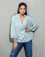 Light Blue Ladies Tops - Image 3