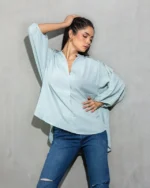 Light Blue Ladies Tops - Image 2