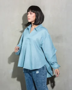 Trendy Sky Blue Ladies Tops
