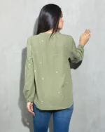 Sage Green Casual Chic Tops - Image 2